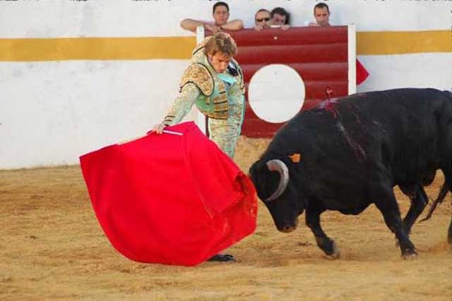 Julio Parejo se lució en redondo con su primero.