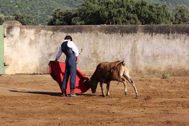 La pasa por ambas manos.