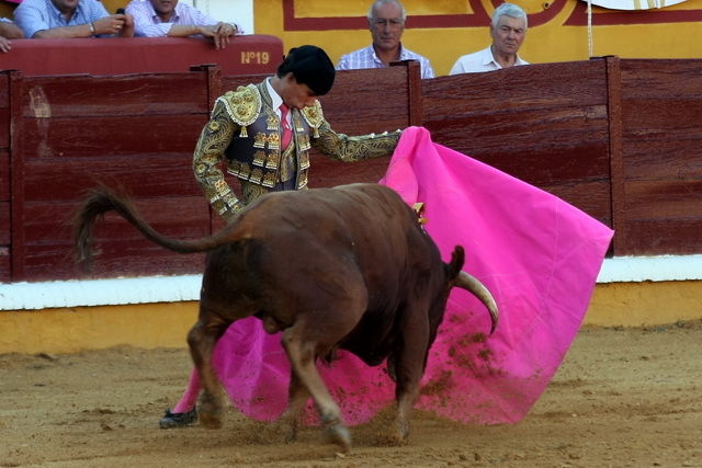 Cuqui lanceando con gusto a la verónica. (FOTO: Gallardo)