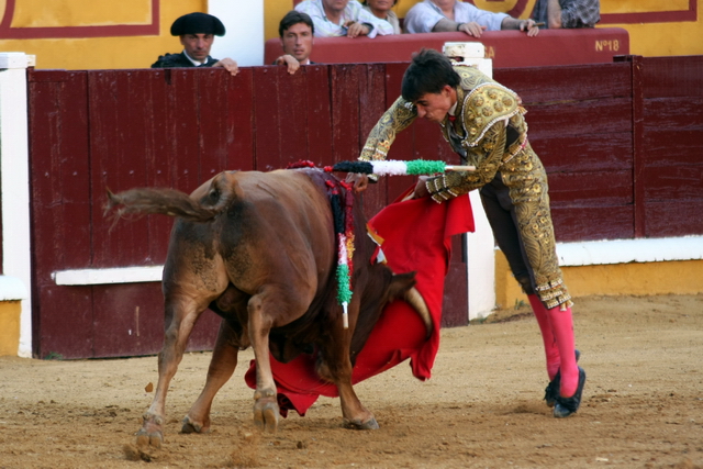 Y remató con un volapié de libro. (FOTOS: Gallardo)