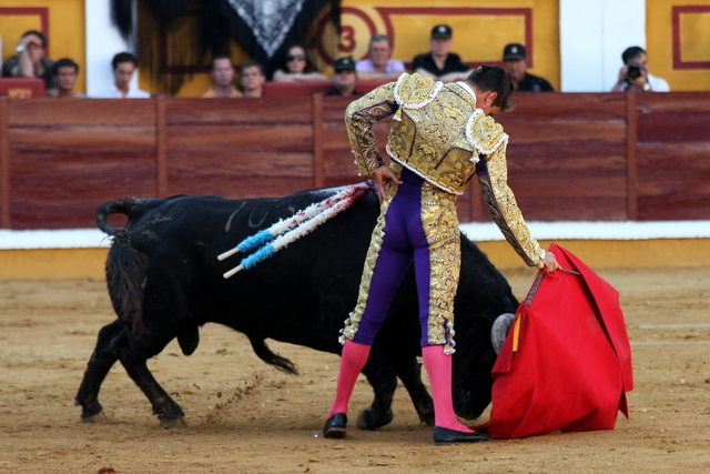 Manzanares con firmeza en la diestra.