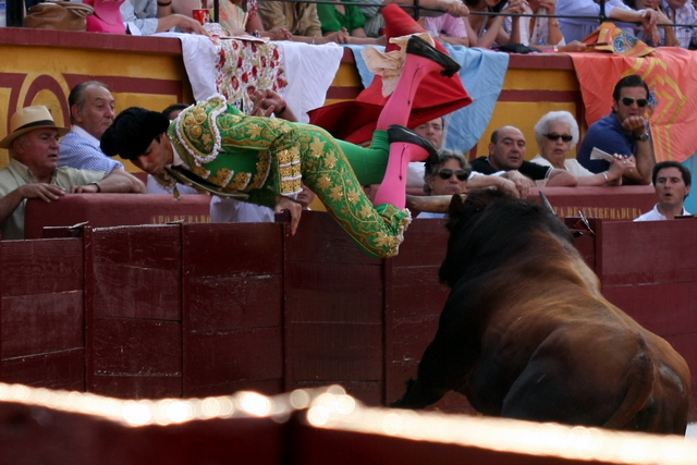 Miguel Ángel Perera al borde del aterrizaje forzoso. (FOTO: Gallardo)