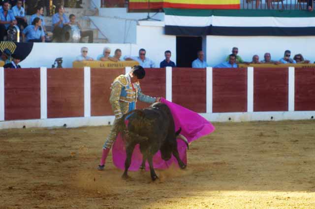 Rafael Cerro, lanceando con cadencia a la verónica. (FOTO:Antonio J. Pérez)