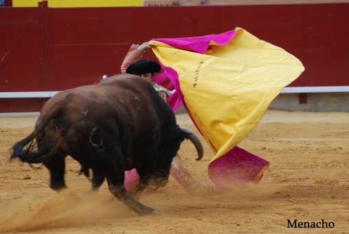 Talavante dando una larga cambiada en Palencia. (FOTO:Menacho/Burladero.com)