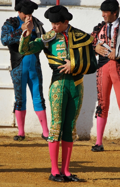 Alberto Blanco, deseando suerte al echar a andar.