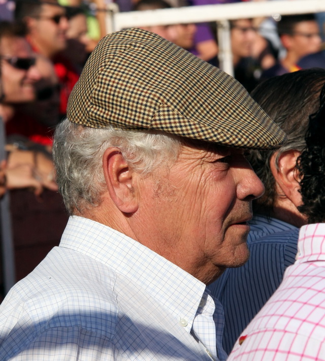 Bernardino Píriz atento al juego de su novillo. (FOTO:Gallardo)