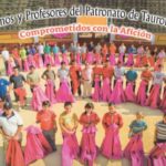 Alumnos y profesores del Patronato de Tauromaquia de Badajoz. (FOTO:Cortesía Diputación Badajoz)