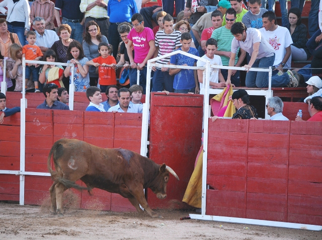 Todos felices, contentos, viendo el triunfo de la bravura. (FOTO:Fco. Javier Campos)