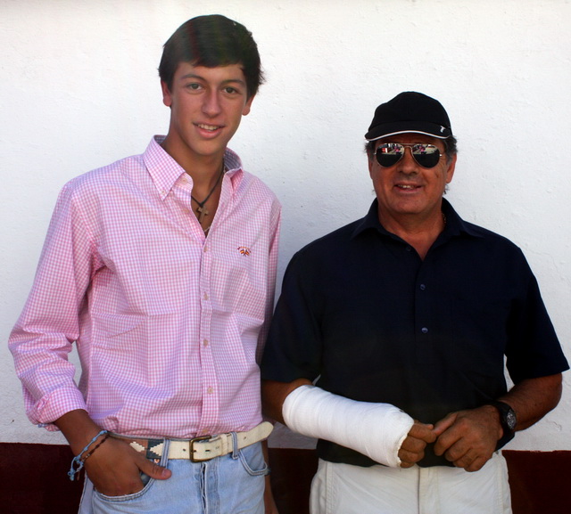 Miguel Ángel Silva con su ídolo, el maestro Ojeda.