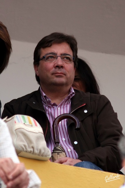 El Presidente de la Junta de Extremadura ejerciendo de aficionado.
