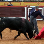 Espartaco llevando muy templado al de ‘Gavira’. (FOTO:Gallardo)