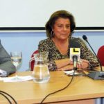 La Marquesa de la Vega de Anzo dirigiéndose al respetable. (FOTO:Fco. Javier Campos)