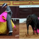 Talavante y Posada de Maravillas lanceando de verónica. (FOTO:Gallardo)