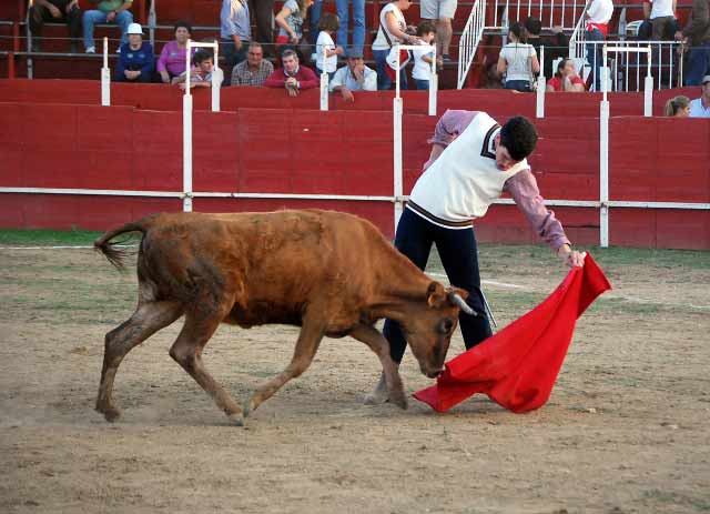 Tomás Campos tirando muy bien de la erala al natural.