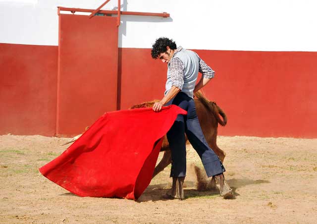 Le toca el turno a 'El Fini' que se encaja con su vaca.