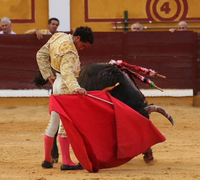Con el flojo 'Montalvo' que le tocó en suerte en Badajoz. (FOTO:Gallardo)