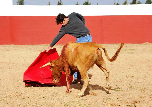 Otro tapia, en esta ocasión Jesús Martínez cimbreando la cintura.