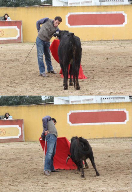 Antonio Ferrera probándose tras su lesion. (FOTO: AJG)