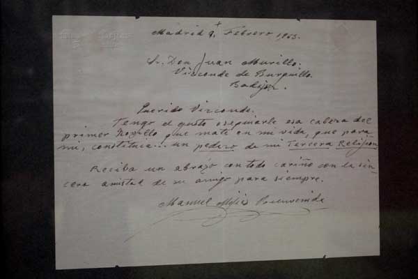 Carta de 'El Papa Negro' al Vizconde de Burguillos que acompañó a un regalo muy especial...