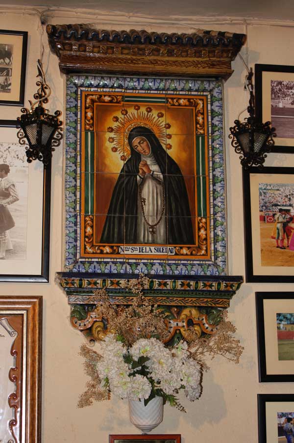 La Sala de Toreros, bajo la advocación de la imagen de la Soledad.