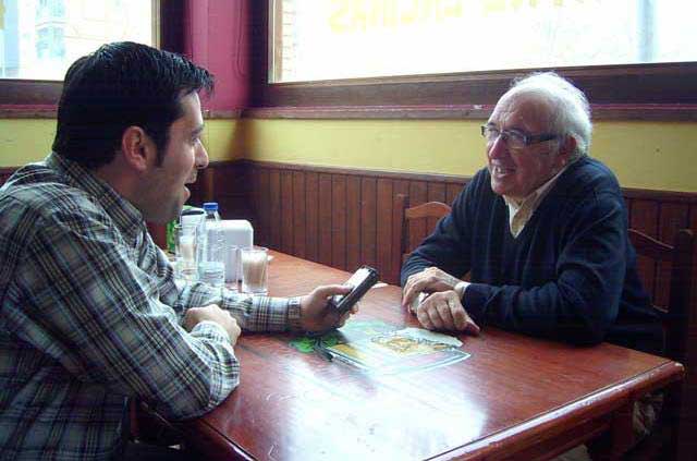 Un momento de la entrevista mantenida con Juan Ángel Franco. (FOTO: José García)