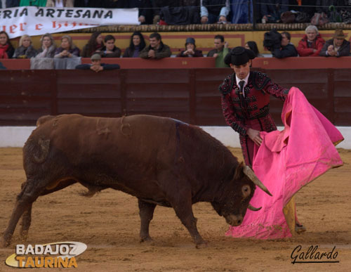 Alejandro Sobrino de la cuadrilla de Morante lanceando al cuarto.