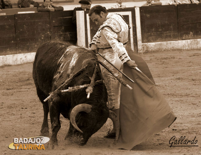 Y remató con gusto las series en su primer toro.