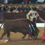 Imponente muletazo de Manzanares al peligroso sexto. (FOTO:Gallardo)