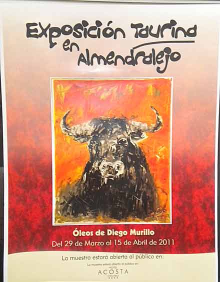 Cartel anunciador de la exposición pictórica.