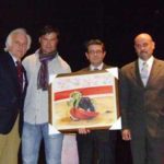 Foto de familia del acto celebrado en Fuentes de León.