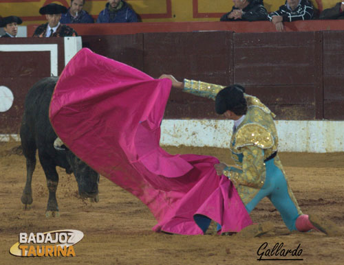 Fernando Adrián en los faroles de recibo al quinto.