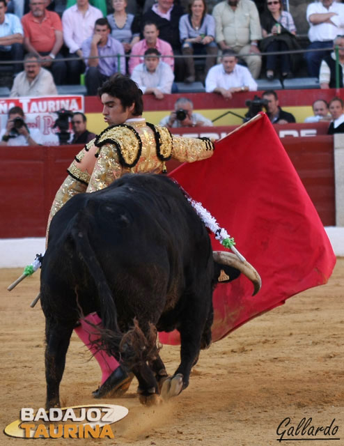 El tradicional inicio de faena de Perera. (FOTO: Gallardo)