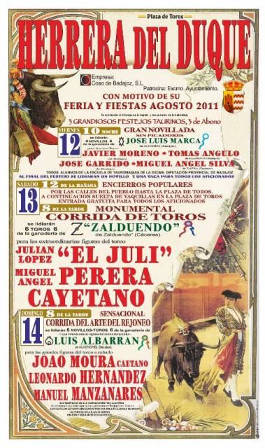 Cartel anunciador de Herrera del Duque.