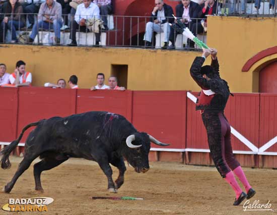 Agustín Marín levantando los brazos para clavar.