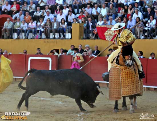 José Antonio administrando una vara.