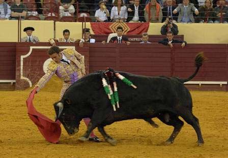 Ferrera toreando al natural en Campo Pequeno. (FOTO: Jaoquim Mesquita/Burladero.com) 