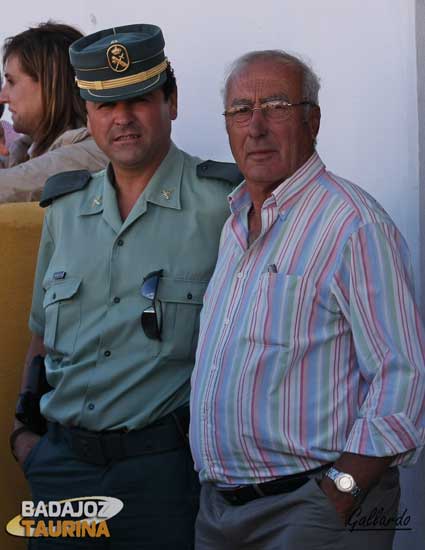 El ganadero Cipriano Píriz y el número Guillermo Marín.