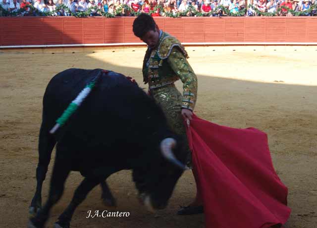 Remate sobre la cadera, gustándose.