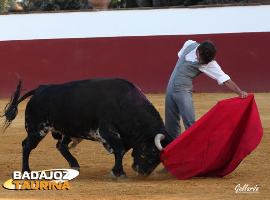 Gustándose al natural mientras alarga la embestida.