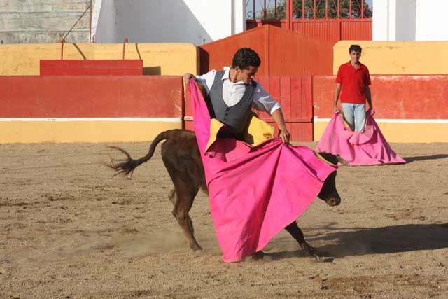 Juan Luis Moreno en una chicuelina.