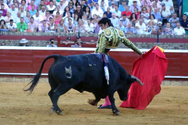 Perera en su actuación en Huelva. (FOTO: Toroscomunicación)