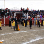 Los toreros a punto de echar a andar en el paseíllo. (FOTO: Gallardo)