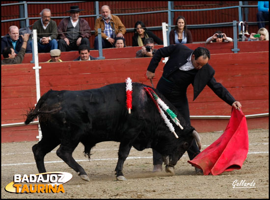 Miguel Murillo roto toreando al natural. (FOTO:Gallardo)