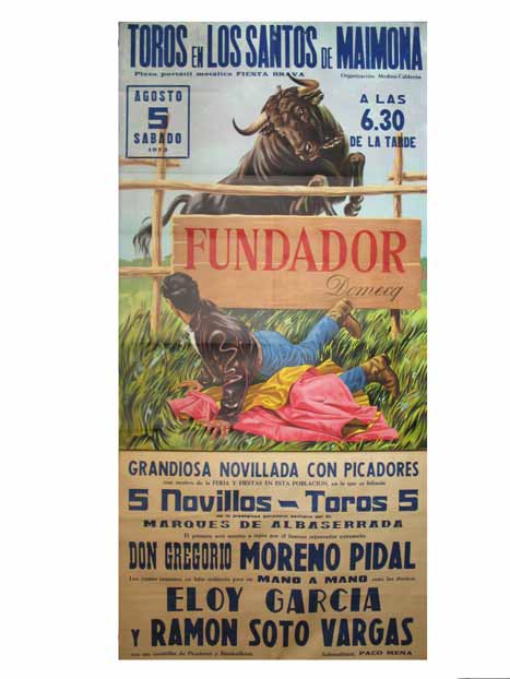 Cartel de 1973, anunciado en Los Santos de Maimona.