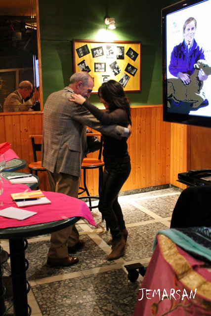 Ramón y Sonia, bailando el pasodoble de esta última.