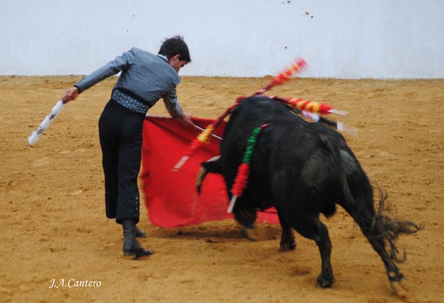 Preparándose para el de pecho.