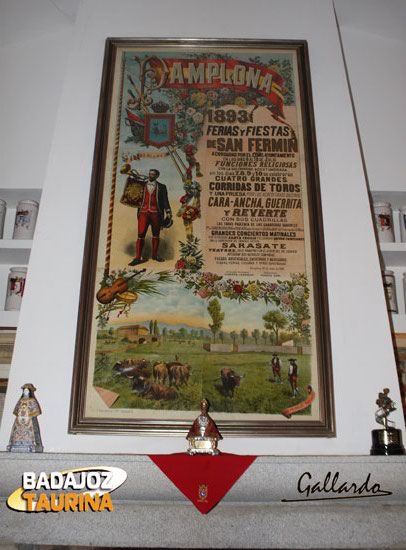 Cartel original de los 'sanfermines' de 1893. Carriquiri en las calles y la plaza.