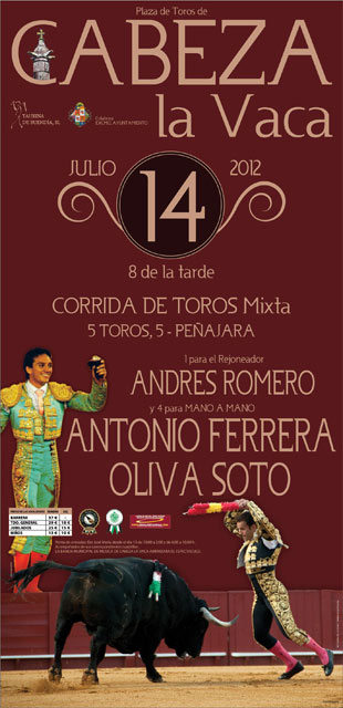 Cartel de la corrida.