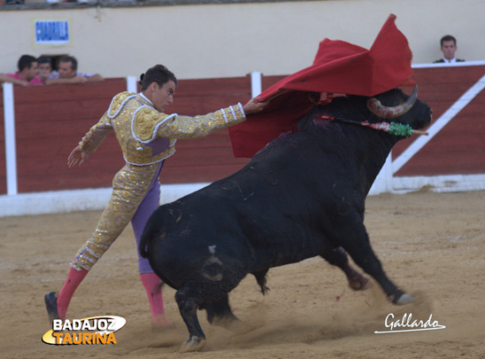 Pase de pecho al último de la tarde. (FOTOS: Gallardo)