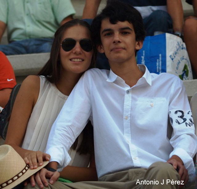 Pedro Chimeno jr. y su guapísima novia.